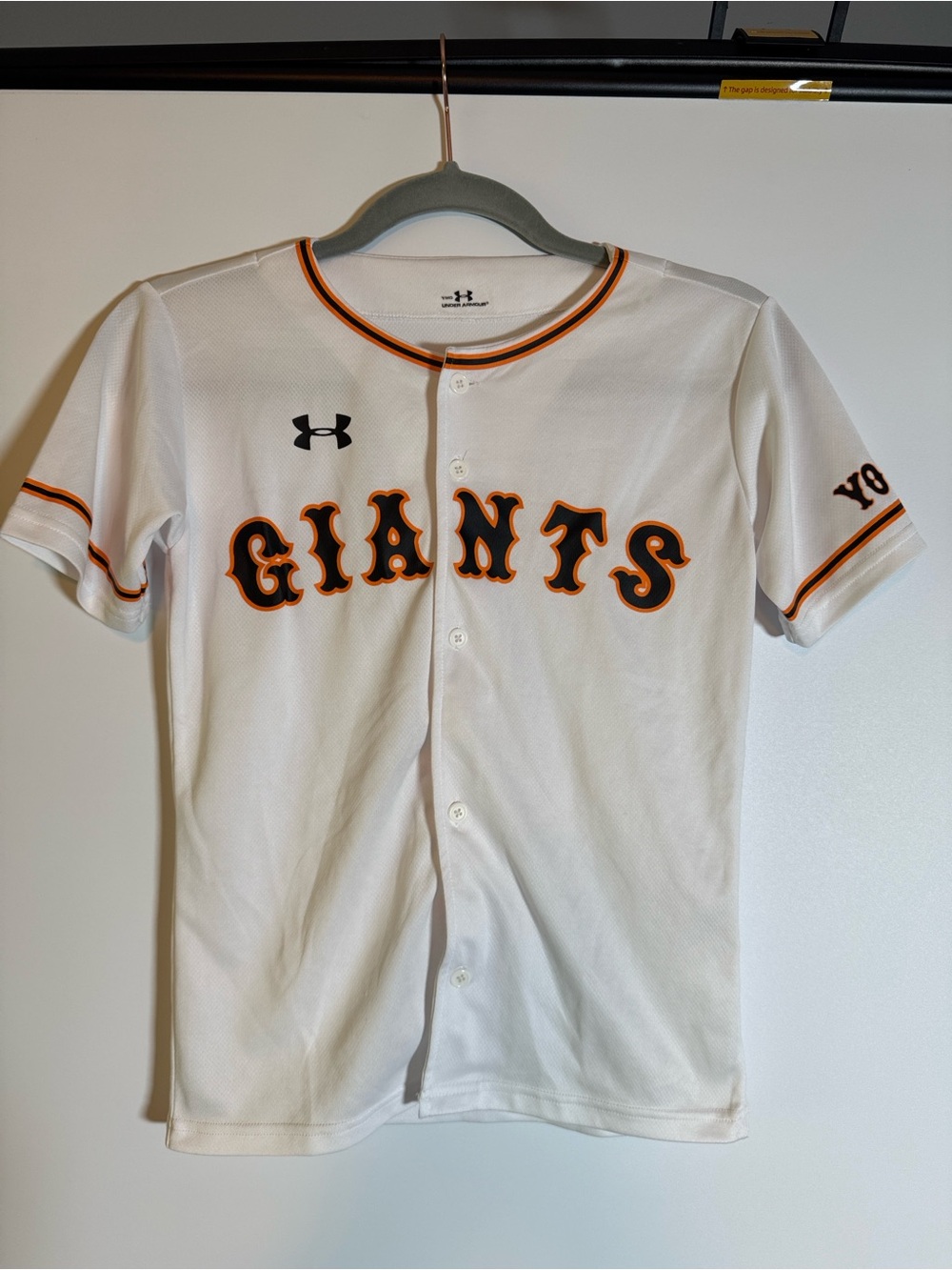 Yomiuri Tokyo Giants Youth YMD Baseball Jersey White/Black/Orange under armour